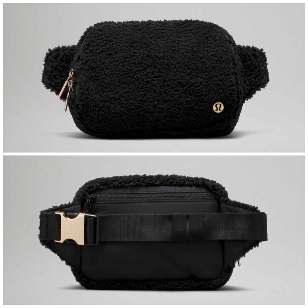 Lululemon Everywhere Belt Bag Large 2L Fleece black gold